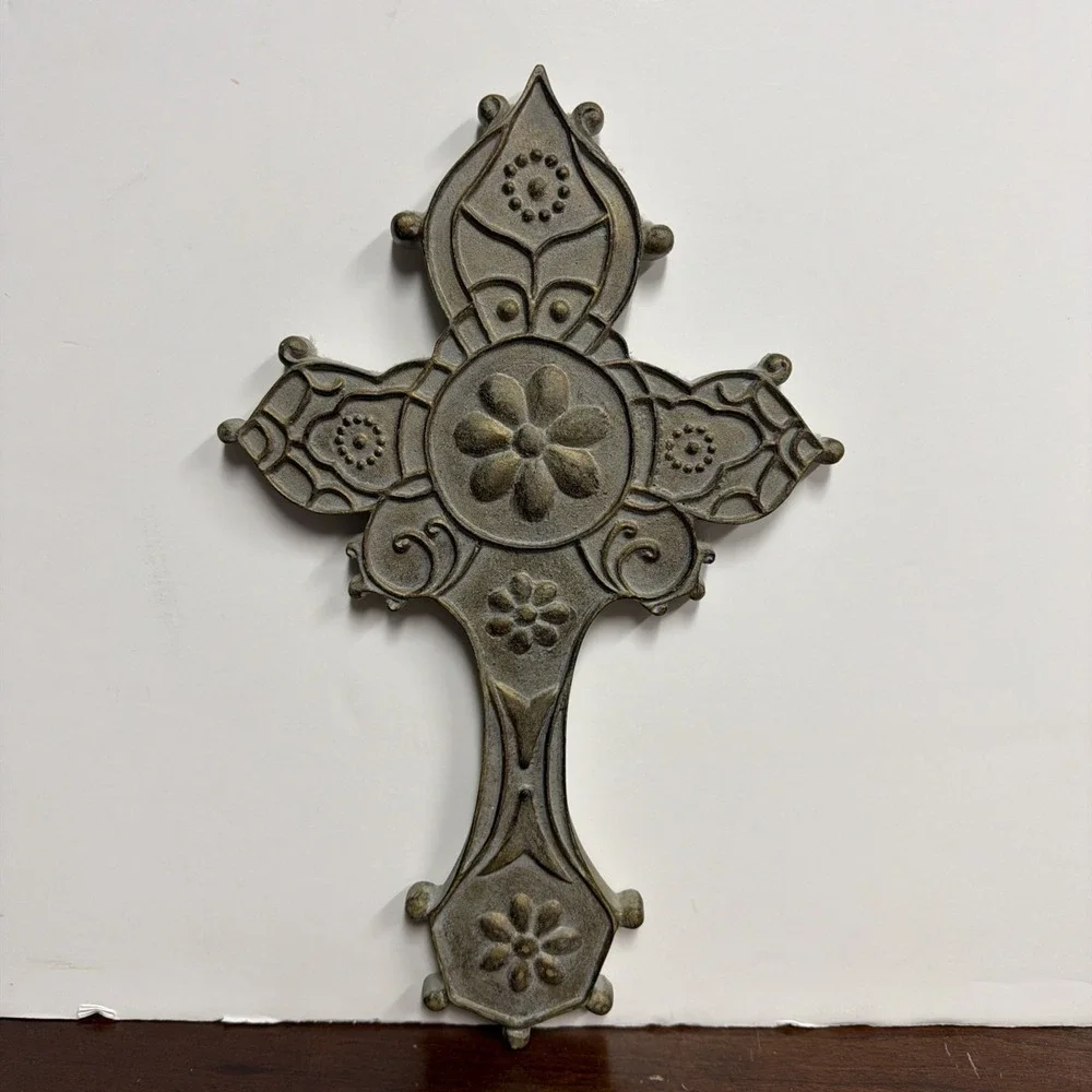 Decorative Cross Wall Hanger, composite, 13 1/2 X 8 1/2